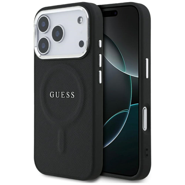 Husa de protectie Guess Hardcase Classic Logo MagSafe (GUHMP17LPSAREGSK) compatibil cu iPhone 17 Pro, Negru