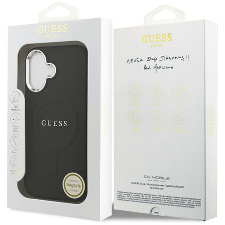 Husa de protectie Guess Hardcase Classic Logo MagSafe (GUHMP17SPSAREGSK) compatibil cu iPhone 17, Negru