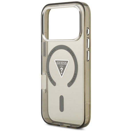 Husa de protectie Guess IML Gradient Triangle Logo MagSafe (GUHMP17XHGTMLCGA) compatibil cu iPhone 17 Pro Max, Kaki