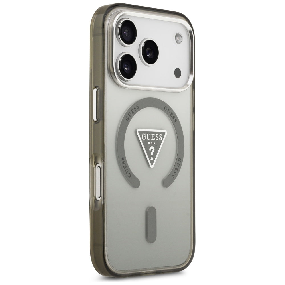 Husa de protectie Guess IML Gradient Triangle Logo MagSafe (GUHMP17LHGTMLCGA) compatibil cu iPhone 17 Pro, Kaki