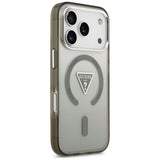 Husa de protectie Guess IML Gradient Triangle Logo MagSafe (GUHMP17LHGTMLCGA) compatibil cu iPhone 17 Pro, Kaki