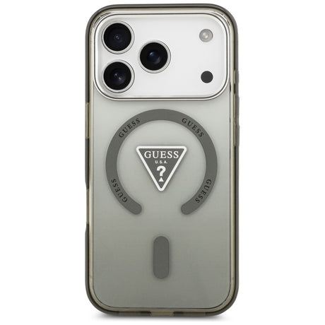 Husa de protectie Guess IML Gradient Triangle Logo MagSafe (GUHMP17LHGTMLCGA) compatibil cu iPhone 17 Pro, Kaki