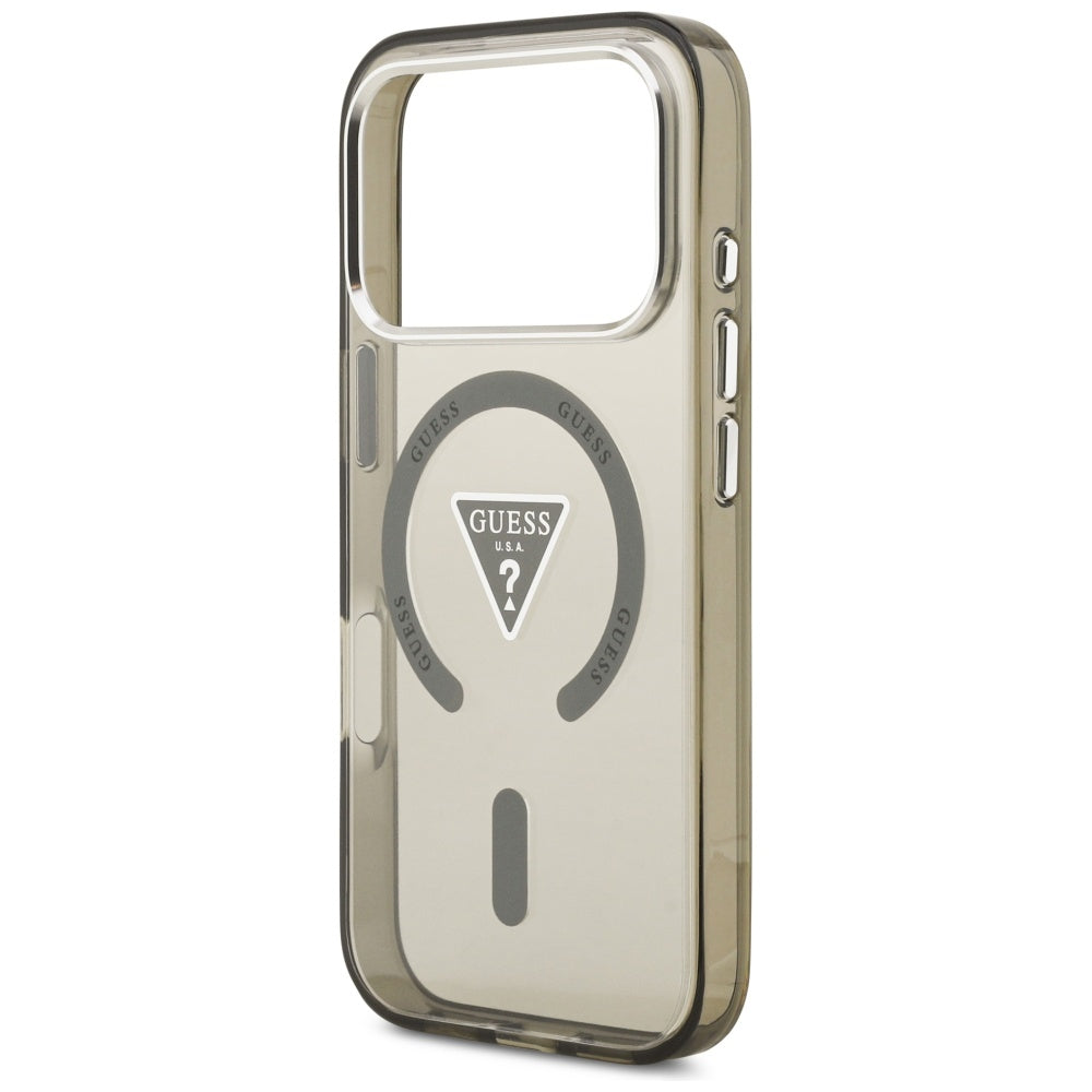 Husa de protectie Guess IML Gradient Triangle Logo MagSafe (GUHMP17LHGTMLCGA) compatibil cu iPhone 17 Pro, Kaki
