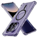Husa de protectie Techsuit Shockproof Clear Silicone MagSafe compatibil cu Xiaomi Redmi Note 14 Pro+ 5G, Negru Fumuriu