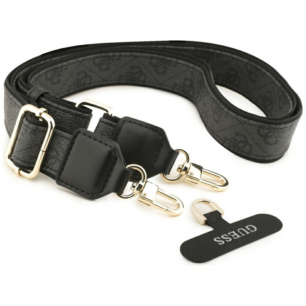 Husa de protectie Guess 4G Strass Logo with Big Strap Metal Button MagSafe (GUHMP17MP4G4DCSK) compatibil cu iPhone 17 Air, Negru