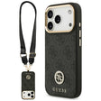 Husa de protectie Guess 4G Strass Logo with Big Strap Metal Button MagSafe (GUHMP17LP4G4DCSK) compatibil cu iPhone 17 Pro, Negru