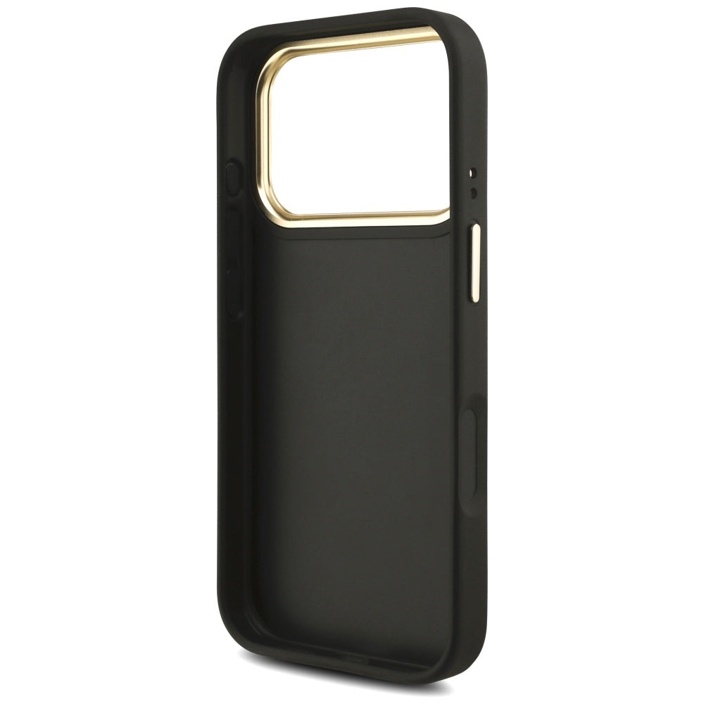 Husa de protectie Guess Big 4G Classic Logo with Big Strap Metal Buttons (GUHCP17LP4G4BCSK) compatibil cu iPhone 17 Pro, Negru