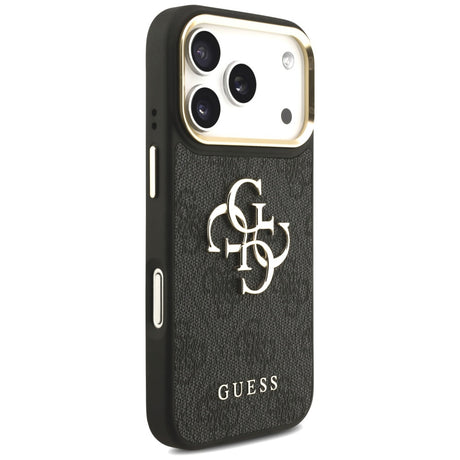 Husa de protectie Guess Big 4G Classic Logo with Big Strap Metal Buttons (GUHCP17LP4G4BCSK) compatibil cu iPhone 17 Pro, Negru
