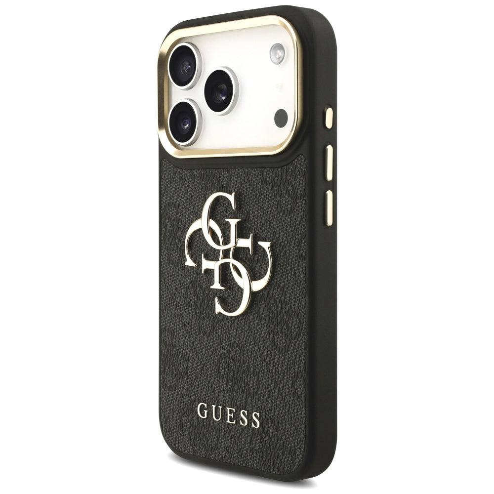 Husa de protectie Guess Big 4G Classic Logo with Big Strap Metal Buttons (GUHCP17LP4G4BCSK) compatibil cu iPhone 17 Pro, Negru