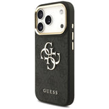 Husa de protectie Guess Big 4G Classic Logo with Big Strap Metal Buttons (GUHCP17LP4G4BCSK) compatibil cu iPhone 17 Pro, Negru