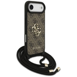 Husa de protectie Guess Crossbody Cord 4G Big Logo (GUHCP17MP4GMGCRW) compatibil cu iPhone 17 Air, Maro
