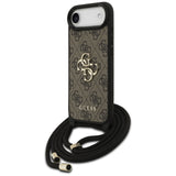 Husa de protectie Guess Crossbody Cord 4G Big Logo (GUHCP17MP4GMGCRW) compatibil cu iPhone 17 Air, Maro