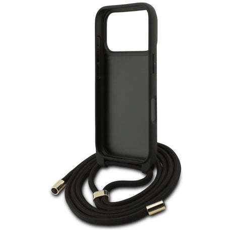 Husa de protectie Guess Crossbody Cord 4G Big Logo (GUHCP17LP4GMGCRK) compatibil cu iPhone 17 Pro, Negru