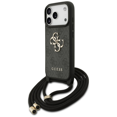 Husa de protectie Guess Crossbody Cord 4G Big Logo (GUHCP17LP4GMGCRK) compatibil cu iPhone 17 Pro, Negru