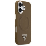 Husa de protectie Guess Hardcase Triangle Logo MagSafe (GUHMP17SPSDTSCMW) compatibil cu iPhone 17, Maro