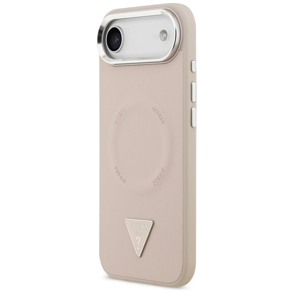 Husa de protectie Guess Hardcase Triangle Logo MagSafe (GUHMP17MPSDTSCMP) compatibil cu iPhone 17 Air, Roz