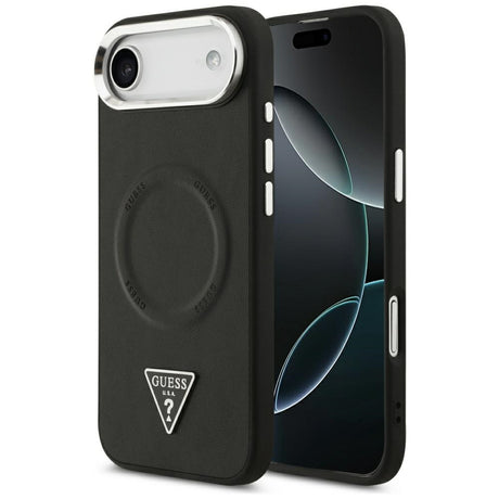 Husa de protectie Guess Hardcase Triangle Logo MagSafe (GUHMP17MPSDTSCMK) compatibil cu iPhone 17 Air, Negru