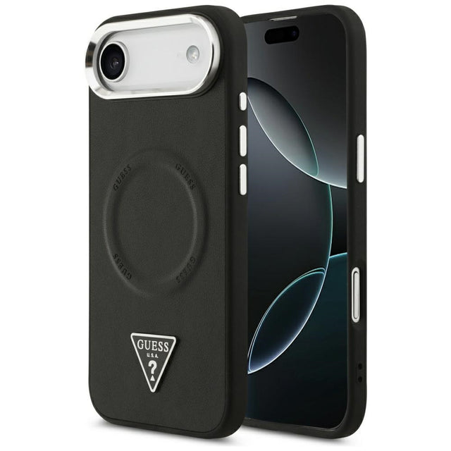 Husa de protectie Guess Hardcase Triangle Logo MagSafe (GUHMP17MPSDTSCMK) compatibil cu iPhone 17 Air, Negru
