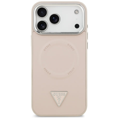 Husa de protectie Guess Hardcase Triangle Logo MagSafe (GUHMP17XPSDTSCMP) compatibil cu iPhone 17 Pro Max, Roz