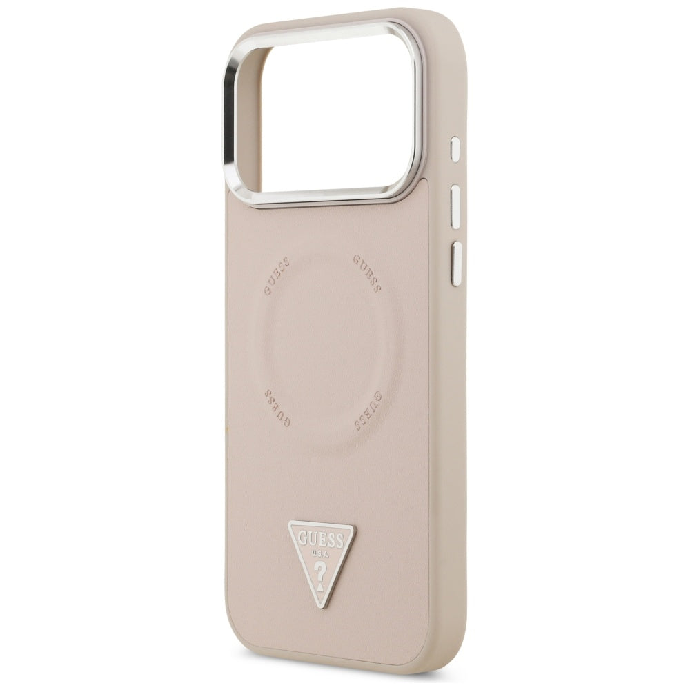 Husa de protectie Guess Hardcase Triangle Logo MagSafe (GUHMP17XPSDTSCMP) compatibil cu iPhone 17 Pro Max, Roz
