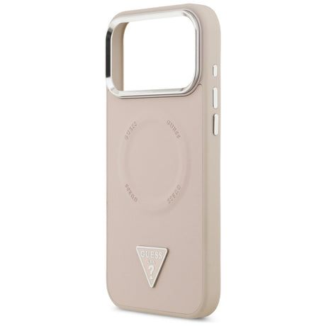 Husa de protectie Guess Hardcase Triangle Logo MagSafe (GUHMP17XPSDTSCMP) compatibil cu iPhone 17 Pro Max, Roz
