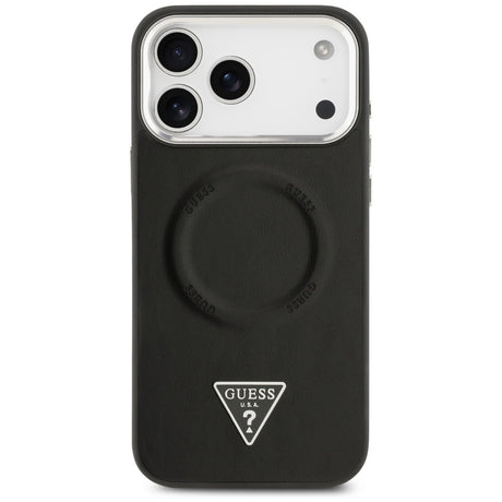 Husa de protectie Guess Hardcase Triangle Logo MagSafe (GUHMP17XPSDTSCMK) compatibil cu iPhone 17 Pro Max, Negru