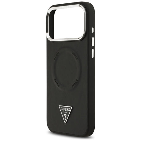 Husa de protectie Guess Hardcase Triangle Logo MagSafe (GUHMP17XPSDTSCMK) compatibil cu iPhone 17 Pro Max, Negru