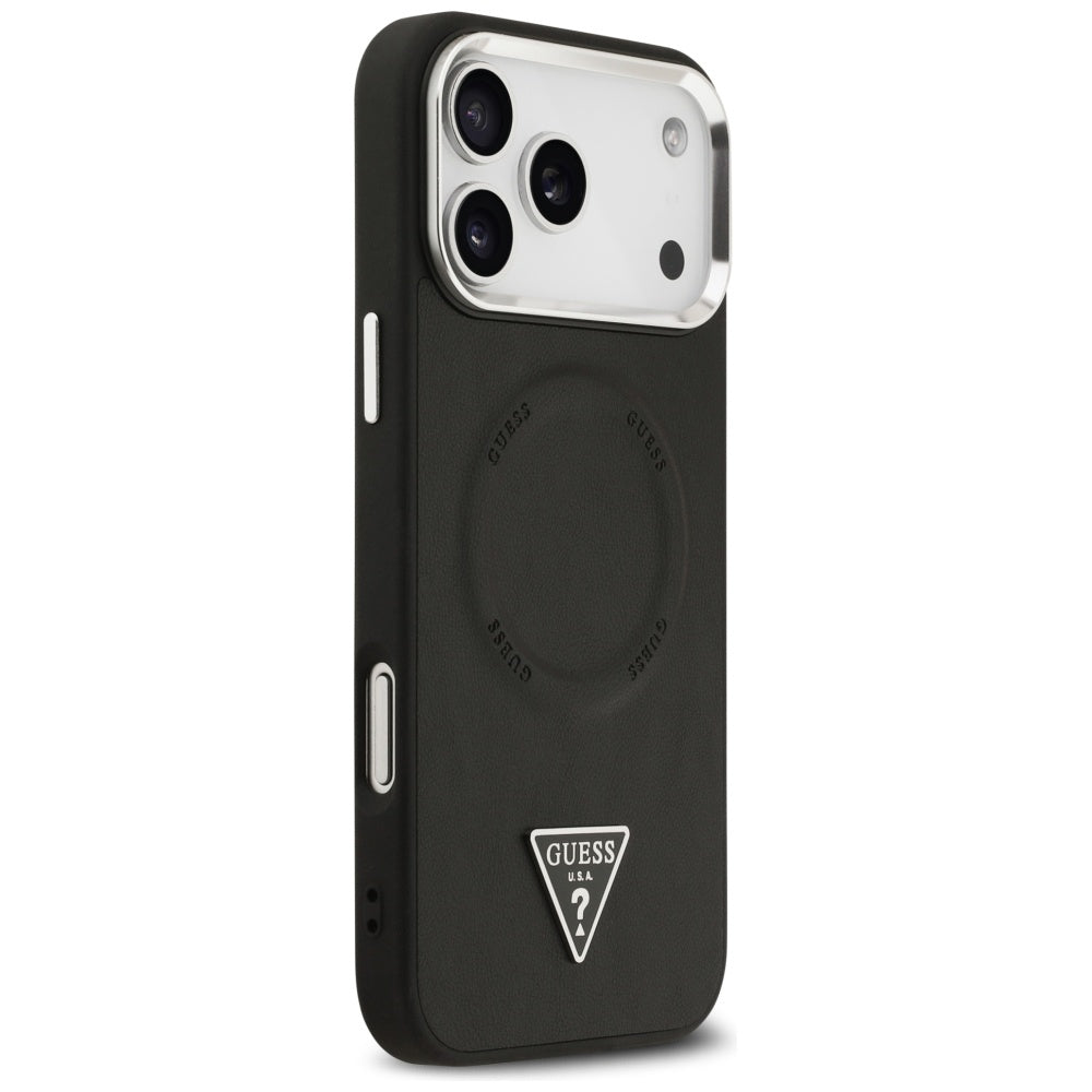 Husa de protectie Guess Hardcase Triangle Logo MagSafe (GUHMP17XPSDTSCMK) compatibil cu iPhone 17 Pro Max, Negru