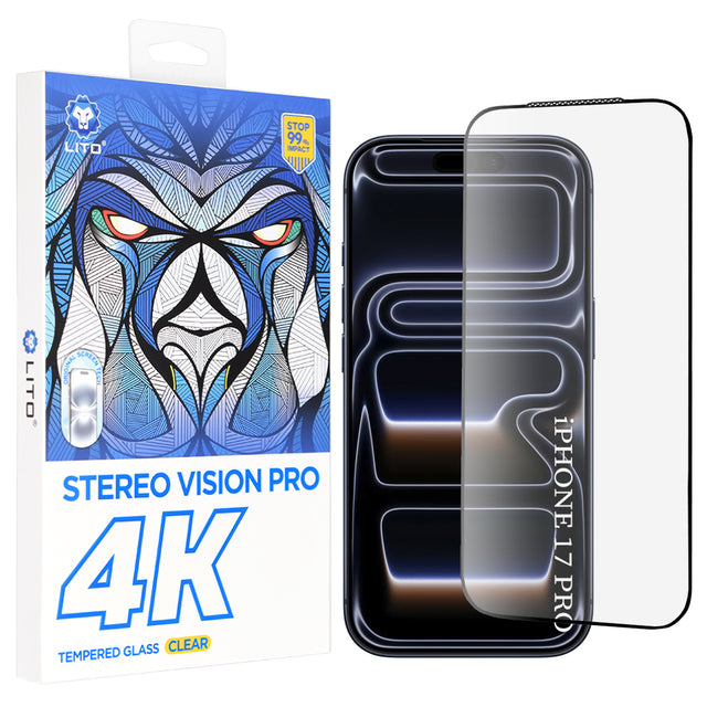 Folie de protectie Lito D+ Max 4K compatibil cu iPhone 17 Pro, Negru