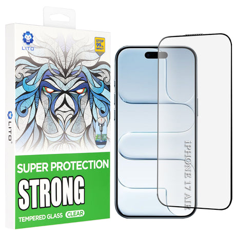 Folie de protectie Lito D+ Max Strong compatibil cu iPhone 17 Air, Negru