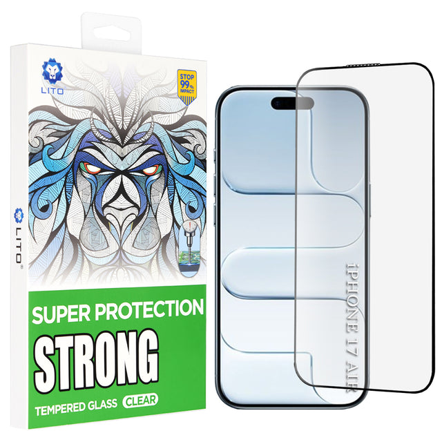 Folie de protectie Lito D+ Max Strong compatibil cu iPhone 17 Air, Negru