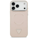 Husa de protectie Guess Hardcase Triangle Logo MagSafe (GUHMP17LPSDTSCMP) compatibil cu iPhone 17 Pro, Roz