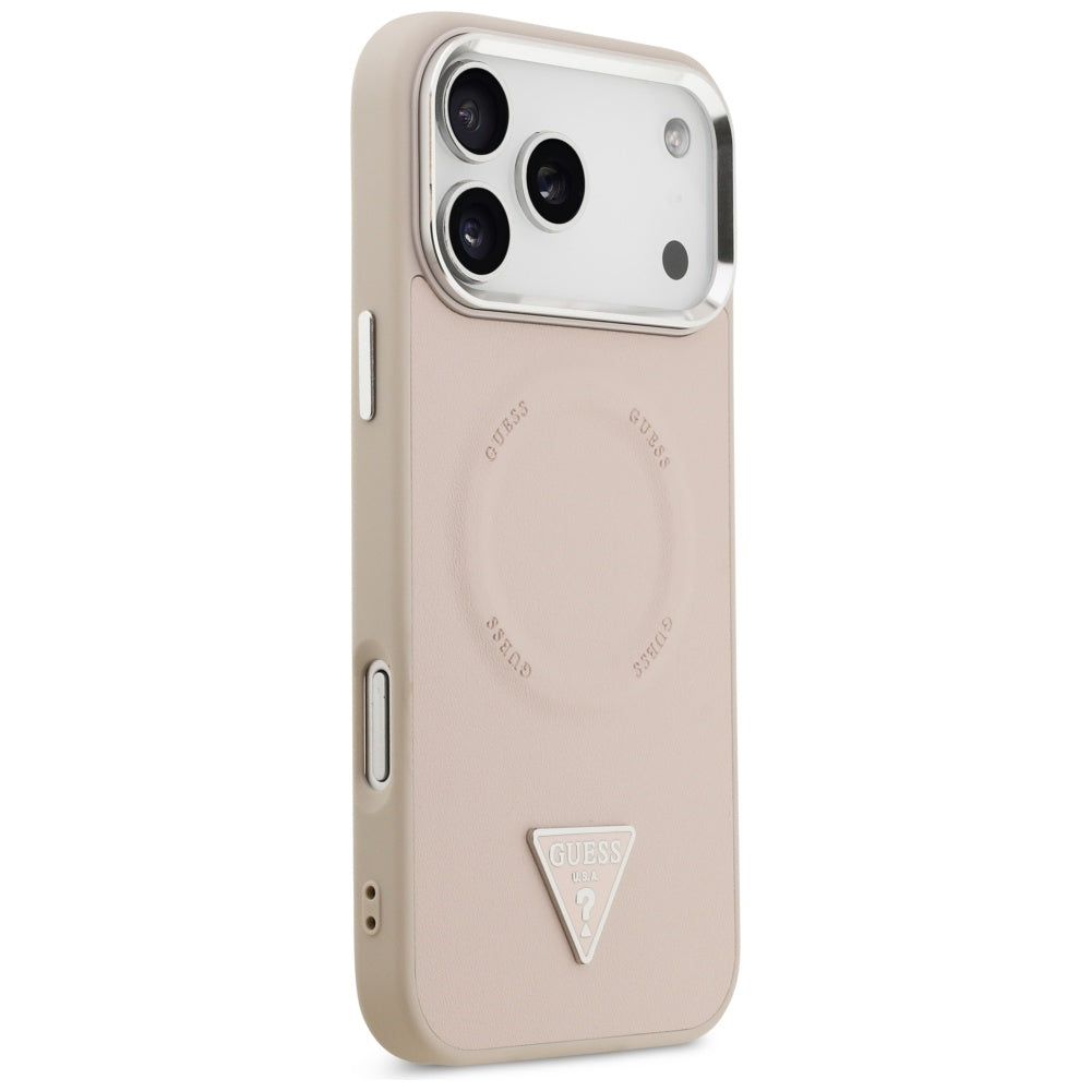Husa de protectie Guess Hardcase Triangle Logo MagSafe (GUHMP17LPSDTSCMP) compatibil cu iPhone 17 Pro, Roz