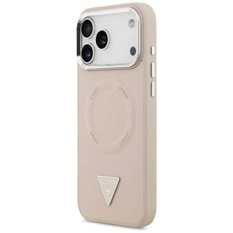 Husa de protectie Guess Hardcase Triangle Logo MagSafe (GUHMP17LPSDTSCMP) compatibil cu iPhone 17 Pro, Roz