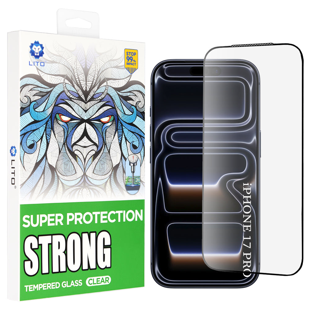 Folie de protectie Lito D+ Max Strong compatibil cu iPhone 17 Pro, Negru