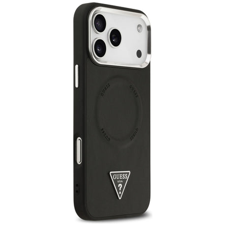 Husa de protectie Guess Hardcase Triangle Logo MagSafe (GUHMP17LPSDTSCMK) compatibil cu iPhone 17 Pro, Negru