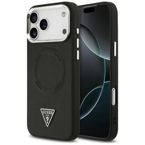 Husa de protectie Guess Hardcase Triangle Logo MagSafe (GUHMP17LPSDTSCMK) compatibil cu iPhone 17 Pro, Negru