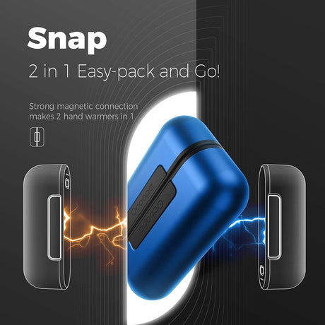 Ocoopa Hand Warmer UT2s (UT2S-BU), Type-C, with Power Bank, Electric, Magnetic Design, MagTwins, 2x 5000mAh, Albastru