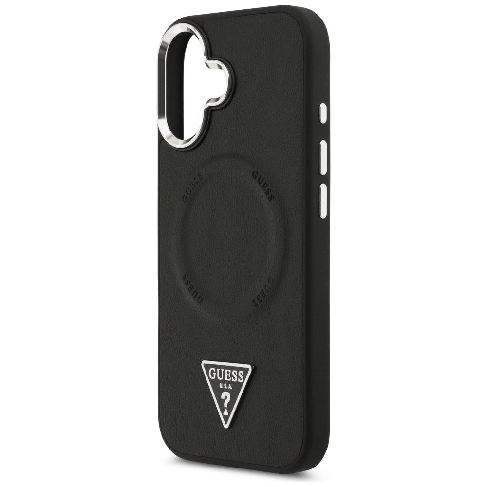 Husa de protectie Guess Hardcase Triangle Logo MagSafe (GUHMP17SPSDTSCMK) compatibil cu iPhone 17, Negru