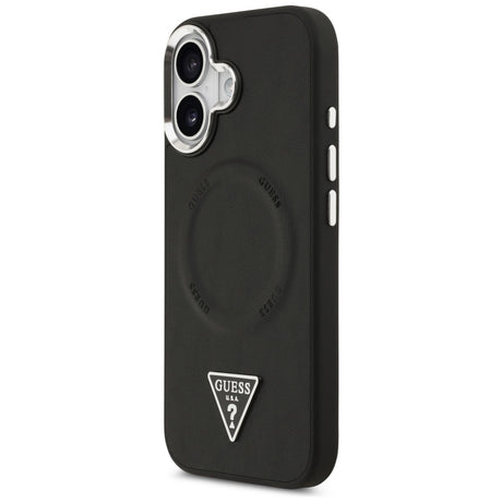 Husa de protectie Guess Hardcase Triangle Logo MagSafe (GUHMP17SPSDTSCMK) compatibil cu iPhone 17, Negru