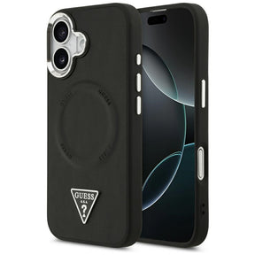 Husa de protectie Guess Hardcase Triangle Logo MagSafe (GUHMP17SPSDTSCMK) compatibil cu iPhone 17, Negru