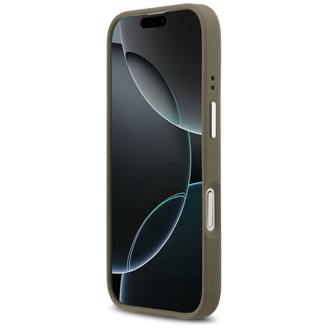 Husa de protectie Guess Hardcase Grained Big 4G Classic Logo (GUHCP17SPG4SMCEW) compatibil cu iPhone 17, Maro