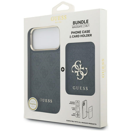 Husa de protectie Guess Cardslot 4G MagSafe compatibil cu iPhone 17 Pro Max, Negru