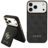 Husa de protectie Guess Cardslot 4G MagSafe compatibil cu iPhone 17 Pro Max, Negru