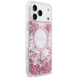 Husa de protectie Guess Resin Bottom Glitter compatibil cu iPhone 17 Pro Max, Roz