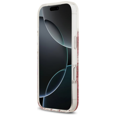 Husa de protectie Guess Resin Bottom Glitter compatibil cu iPhone 17 Pro, Roz