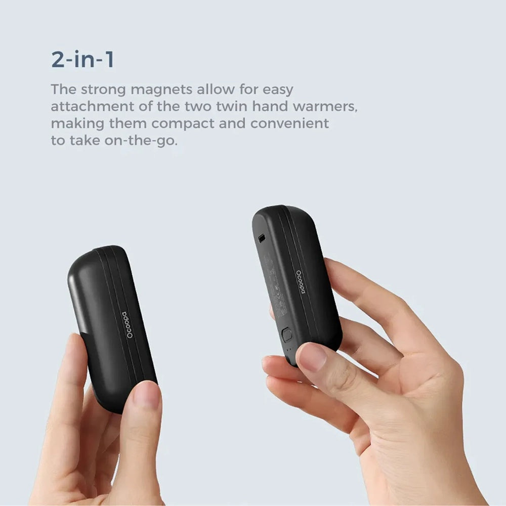 Ocoopa Hand Warmer UT2s Mini (UT3055-BU), Type-C, Magnetic Design, Poket-Sized, 3 Levels, 2x 2600mAh, Albastru