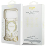 Husa de protectie Guess Resin Bottom Glitter compatibil cu iPhone 17 Pro, Auriu