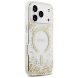 Husa de protectie Guess Resin Bottom Glitter compatibil cu iPhone 17 Pro, Auriu