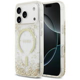 Husa de protectie Guess Resin Bottom Glitter compatibil cu iPhone 17 Pro, Auriu